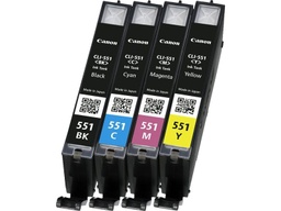 [Imprimante] Canon Kit d'encre CLI-551 BK, C, M, Y