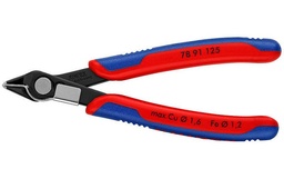 [78 91 125] Knipex Pince coupante de côté pour l'électronique Super Knips avec serre-câble, 125 mm