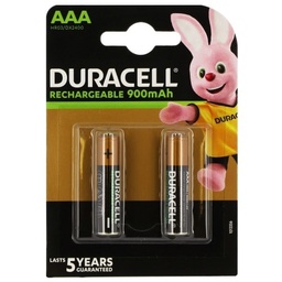 [4-203815] Duracell Piles AAA, rechargeables, HR03/DX2400, 2 pièces