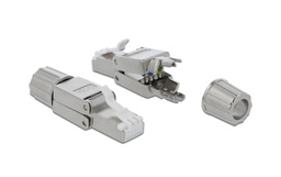 [86477] Delock Connecteur RJ45 Cat.6A 1 pièce, gris, blindé, sans outil