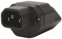 [1499592] STEFFEN Fiche adaptateur C14 - T13 Noir