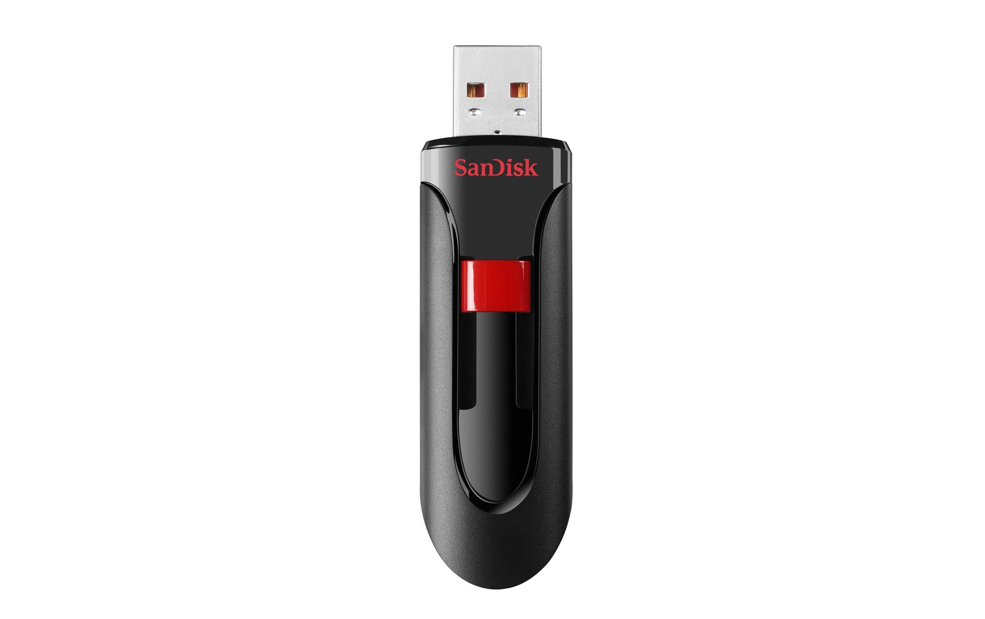 SanDisk USB Cruzer Glide 32GB noir/rouge USB 2.0, mécanisme coulissant