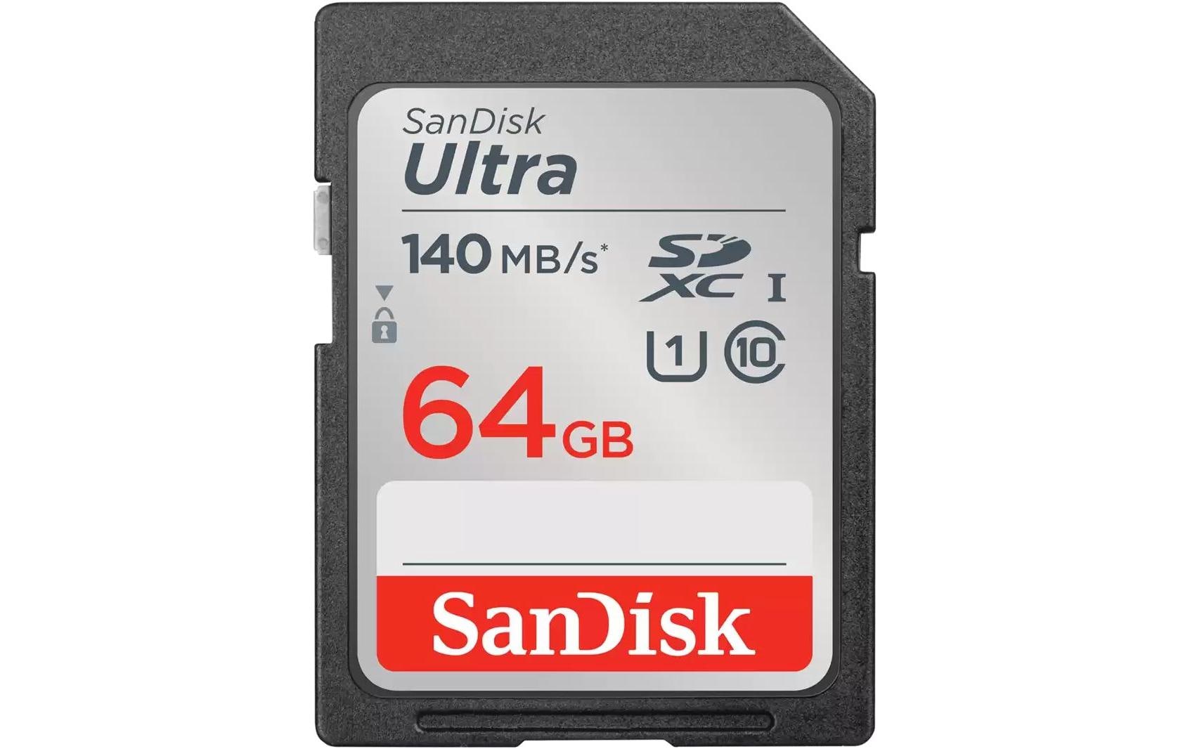 SanDisk SDXC Card Ultra Lecture 140MB/s, UHS-I U1, Classe 10