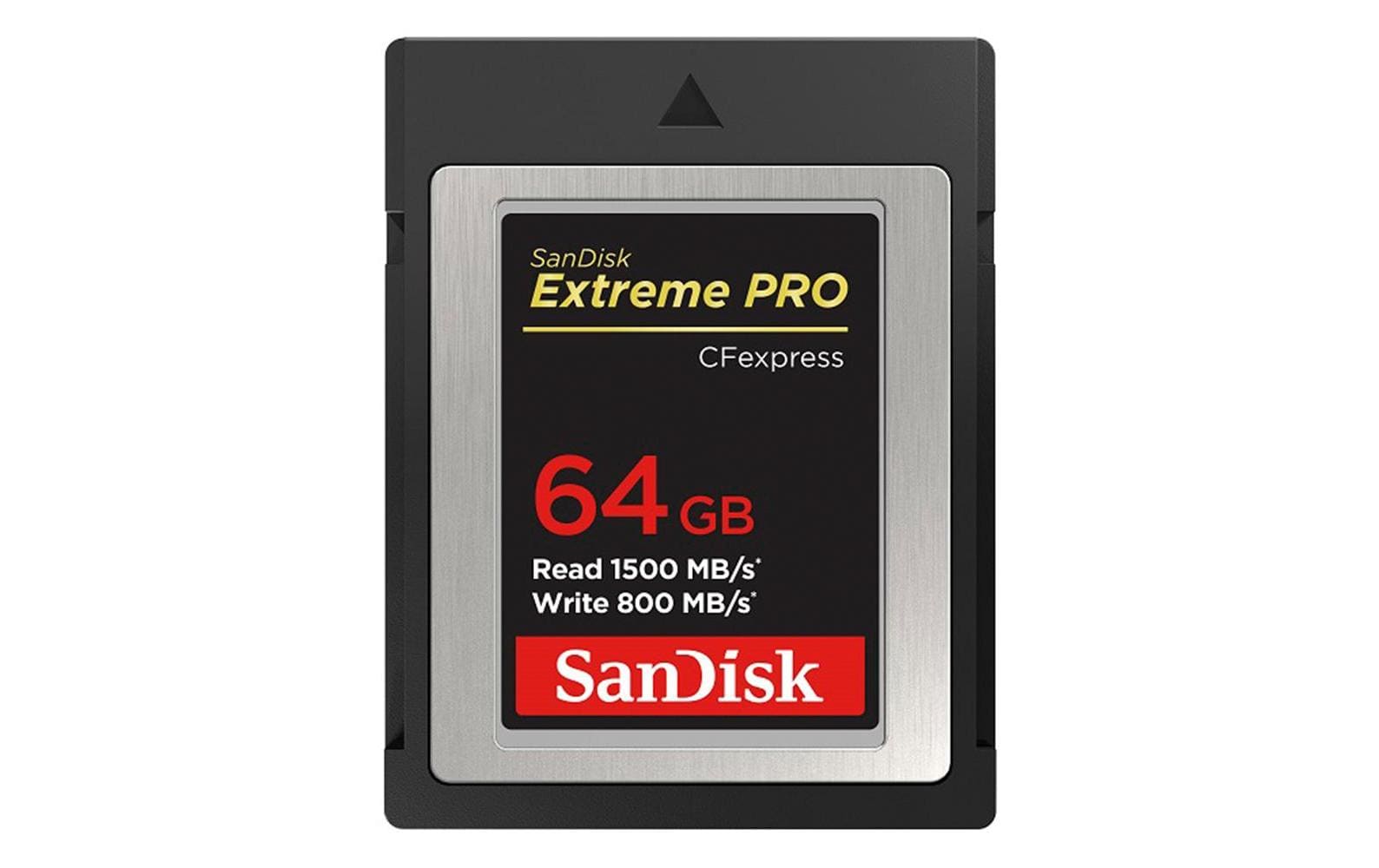 SanDisk CFexpress Extreme Pro Type B Lecture 1500MB/s, Écriture 800MB/s