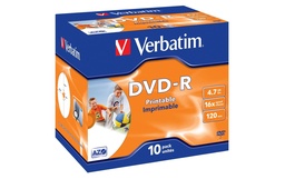 [43521] Verbatim DVD-R 4.7 GB, boîte à bijoux (10 Pièce/s)